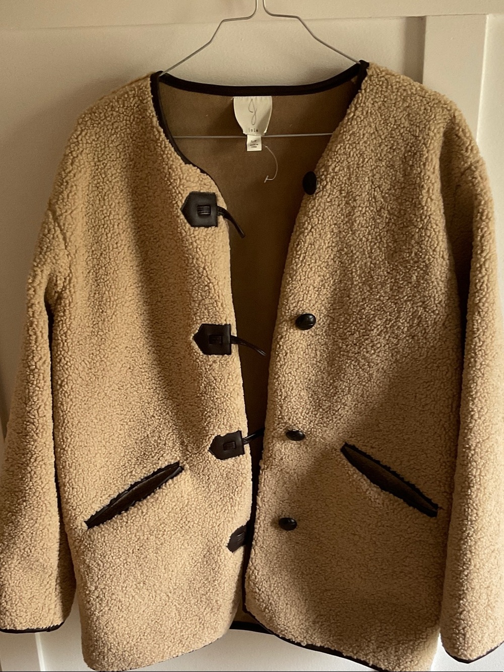 Joie sherpa jacket coat size s